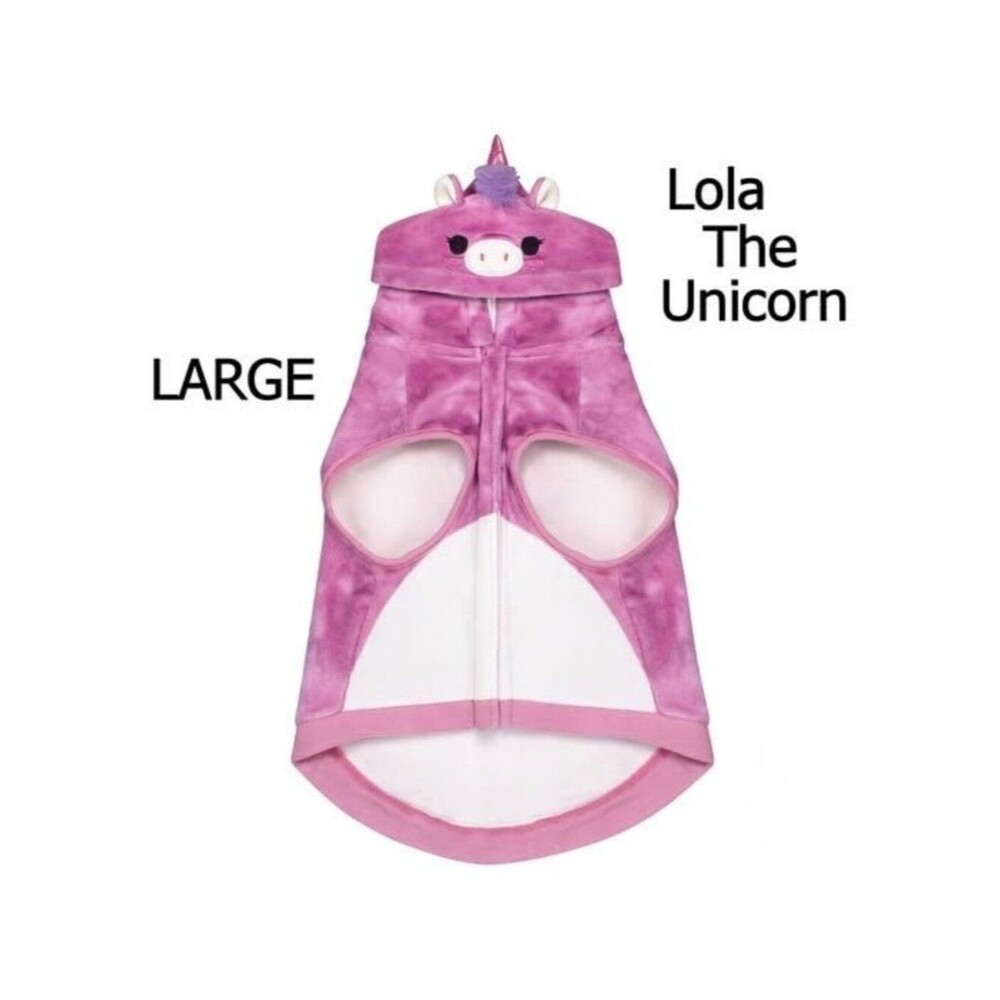 New L squishmallows Lola the unicorn dog hoodie